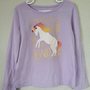 You Are One Of A Kind Unicorn Long Sleeve Girls Top